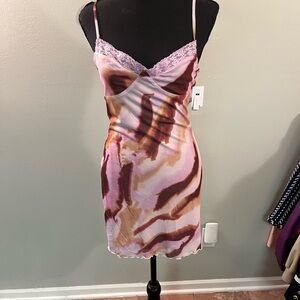 bp Soft‎ Pink and Lavender Tie-Dye Slip Dress
